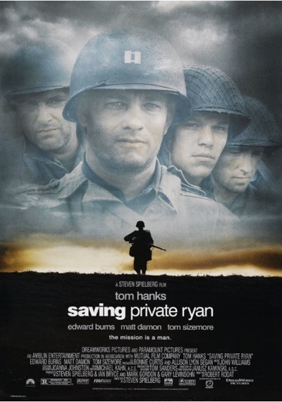 라이언 일병구하기(Saving Private Ryan,1998):노르망디 상륙 이후 한 병사를 구하기 위한 임무 속에서 전쟁의 희생과 책임을 그린 작품